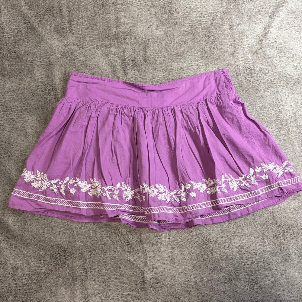 Y2k Aeropostale Lavender Embroidered Mini Skirt